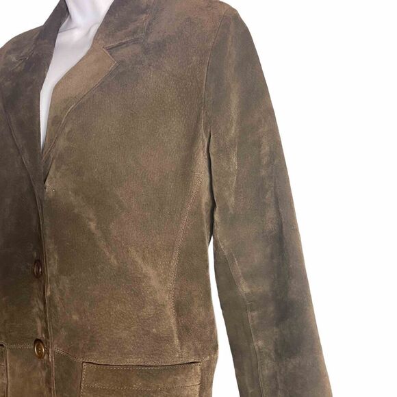 Vintage Margaret Godfrey Suede Jacket Size 8P - Picture 1 of 9